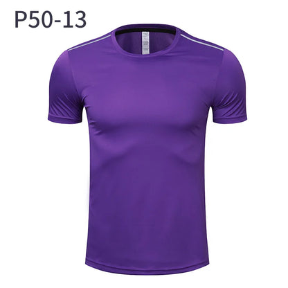 Men Women Quick Dry Short Sleeve Sport T Shirt Gym Jerseys