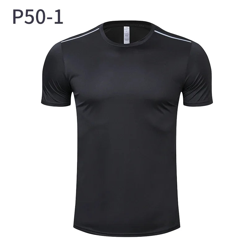 Men Women Quick Dry Short Sleeve Sport T Shirt Gym Jerseys