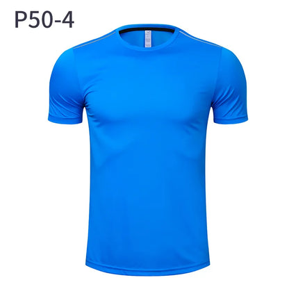 Men Women Quick Dry Short Sleeve Sport T Shirt Gym Jerseys