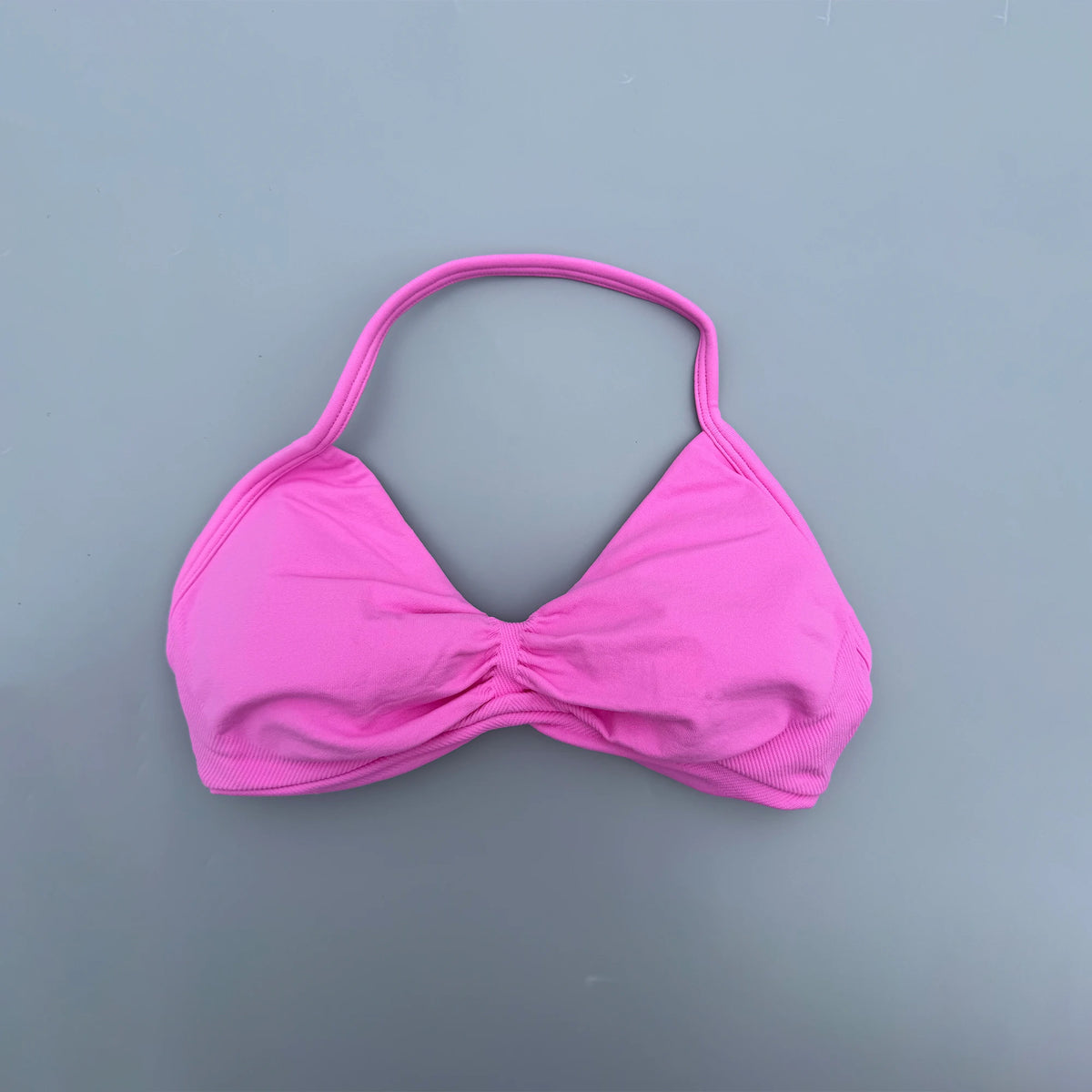 Strappy Bra Gym Top Women High Support Thin Strap Seamless Halter Sports Bras Scrunch Workout Yoga Underwear With Pads