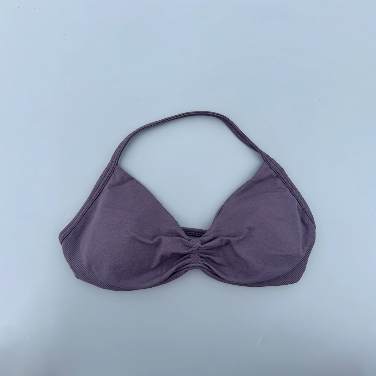 Strappy Bra Gym Top Women High Support Thin Strap Seamless Halter Sports Bras Scrunch Workout Yoga Underwear With Pads