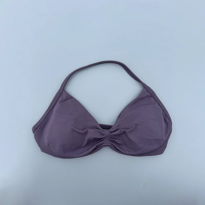 Strappy Bra Gym Top Women High Support Thin Strap Seamless Halter Sports Bras Scrunch Workout Yoga Underwear With Pads