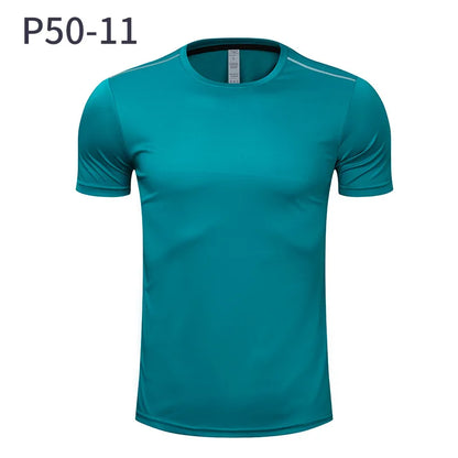 Men Women Quick Dry Short Sleeve Sport T Shirt Gym Jerseys