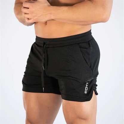 Summer thin mesh sports shorts men's breathable trend muscle fitness training three point pants running casual sports shorts