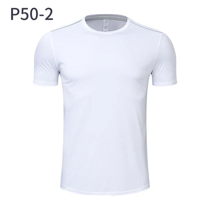 Men Women Quick Dry Short Sleeve Sport T Shirt Gym Jerseys